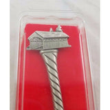Miniature Decorative Souvenir Pewter Spoons Covered Bridge New England Silver