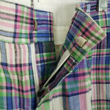 Vintage Lady Halrin Indian Bleeding Madras Plaid Slacks Pants Womens 27 S India