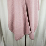 Modena Vegan Faux Wool Reversible Wrap Shawl Poncho Cape Womens OS Pink Tan