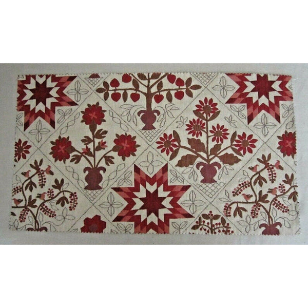 Quaker Downhome Berry Fabric Sample Tapestry Folk Art Country Primitive Crafts