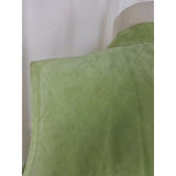 Catherine Stewart Quilted Lime Green Washable Suede Leather Zip Vest Womens XL