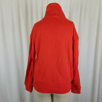 Lauren Ralph Lauren Jersey Knit Funnel Neck Sweatshirt Sweater Womens XS Red