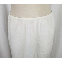 Vintage Movie Star Thin White Muslin Cotton Lace Trim Slip Skirt Womens M J7238