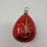 Vintage Painted Glass Santa Claus or Elf Christmas Tree Ornament Spun Blown 4"