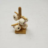 Floral Mugs Rack Shadow Box Miniatures Diorama Doll House Curio Display Piece