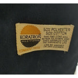 Vintage Koratron Double Breasted Deep Pile Fur Lined Trench Coat Mens M L Navy