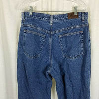 LL Bean Double L Relaxed Fit Flannel Lined Denim Blue Jeans Womens 16P Insulated