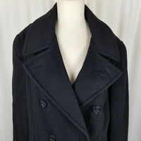 Jones New York Double Breasted Winter Wool Military Short Peacoat Coat Womens L