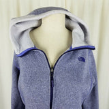 The North Face Hooded Fleece Full Zip Up Sweatshirt Jacket Womens S M Heathered