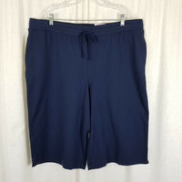 Karen Scott Sport Skimmer Shorts Pants Sweatpants Joggers Loose Blue Womens XXL