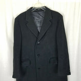 Lou Dramin Springfield Mass Fuzzy Winter Wool Peacoat Mens L Vintage Dress Coat