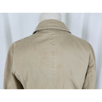 J.Crew Chino Cropped Twill Khaki Safari Jacket Womens 4 Asymmetrical Button Up