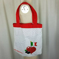 Busch Gardens Italy Canvas Tote Bag 2012 Shopping Book Bag Italian Flag Pisa Red