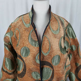 Irresistible Reversibles Abstract Soft Tapestry Jacket Blazer Womens S Textured