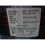 Mrs Duckworth Full Zip Up Plaid Flannel Lined Western Colorblock Vest Womens L Red & Navy Blue Puffer Sleeveless Parka Contrast