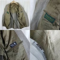 Vintage David Wood Man in Wool Tan Olive Green Sport Coat Blazer Jacket Mens 40