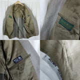 Vintage David Wood Man in Wool Tan Olive Green Sport Coat Blazer Jacket Mens 40