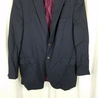 John W. Nordstrom Balticwood Wool Sportcoat Jacket Blazer Mens 41R Navy Blue