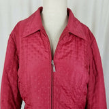 Talbots Polka Dot Lightweight Insulated Quilted Jacket Womens 12 Zip Up Packable