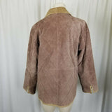 Bushwacker Quilted Pig Suede Leather Equestrian Riding Bard Barn Coat Womens L
