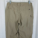 LL Bean Nylon Cargo Lightweight Hiking Trousers Pants Womens M Outdoor Adventure