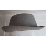 Vintage Adams Premier Quality Aqua Shed Gray Fedora Wool Felt Hat 6 7/8 Chapeau