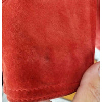 St. John's Bay Washable LEATHER Suede Full Button Up SHIRT JACKET Womens L Red