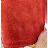 St. John's Bay Washable LEATHER Suede Full Button Up SHIRT JACKET Womens L Red