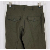 Vintage Wool Serge Class l Trousers 2234 Green Military Army Pants Mens size 29R