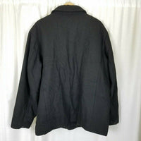 Perry Ellis Portfolio Wool Blend Quilted Peacoat Jacket Car Coat Mens XXL Black
