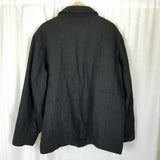 Perry Ellis Portfolio Wool Blend Quilted Peacoat Jacket Car Coat Mens XXL Black
