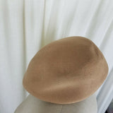 Vintage Bollman Co 100% Doeskin Felt Ascot Hat Mens Adults 21.75 Snap Brim Camel