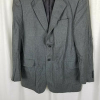 Versini Windowpane Glen Plaid Worsted Wool Silk Sportcoat Jacket Blazer Mens 42L