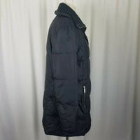 Michael Kors Black Goose Down Jacket Parka Coat Womens L Puffer Knit Collar