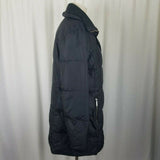 Michael Kors Black Goose Down Jacket Parka Coat Womens L Puffer Knit Collar