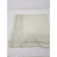 VINTAGE Jobelan Woven Cotton Tea TABLECLOTH Bone 30.5 x 29.5 W. Germany Squares