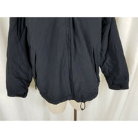LL Bean Fleece Lined Jacket Nylon Windbreaker Full Zip Up Bomber Style Womens M