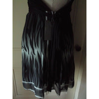 Rubber Ducky Paradizzo Couture South Beach Zebra Twirl Plunge Dress Womens S