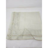 VINTAGE Jobelan Woven Cotton Tea TABLECLOTH Bone 30.5 x 29.5 W. Germany Squares