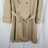 Misty Harbor Insulated Double Breasted Belted Trench Coat Mens 40L Zip Out Liner