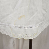 Vintage Movie Star Thin White Muslin Cotton Lace Trim Slip Skirt Womens M J7238