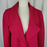 Vintage Mackintosh Pink 90s Wide Lapel Wool Peacoat Coat Jacket Womens 10 USA