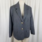 Vintage Tog Shop Wool Jacket Blazer Womens 14P Riding Equestrian 3 Gold Buttons