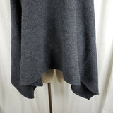 Vintage Squaw Valley Funnel Neck Wool Pullover Poncho Cape Womens OS Gray