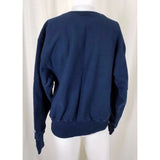 CHAMPION Embroidered Logo Reverse Weave Jersey Knit Crew Sweatshirt Mens L Navy