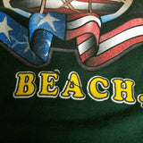 Vintage Laconia Weirs Beach 1997 Double Sided 90s Tee T-Shirt Mens L Eagle Flag