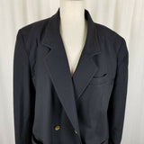 Vintage Giorgio Sant Angelo Wool Double Breasted Blazer Jacket Womens 12 80s