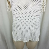LRL Ralph Lauren Polka Dot Stretch Jersey Knit Top Tunic Shirt Blouse Womens XL