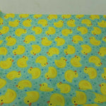 Vintage Coated Yellow Rubber Duck Fabric 4+ Yards Duckie Shower Curtain Material