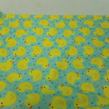 Vintage Coated Yellow Rubber Duck Fabric 4+ Yards Duckie Shower Curtain Material